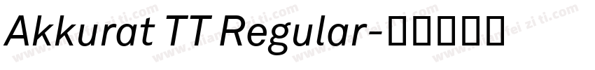 Akkurat TT Regular字体转换